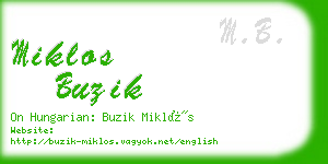 miklos buzik business card